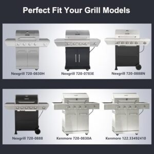 Upgrade your Nexgrill grill experience with replacement parts: adjustable drip pan, heat plates, shield, burner tubes & igniters. Perfect for 4 Burner models 720-0830H/A/E/N/0888.