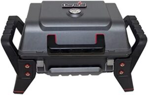 Here is the generated meta description:

"Portable barbecue grill with TRU-Infrared technology for even heating. Compact design and lightweight build make it perfect for camping or small backyard gatherings. Enjoy delicious meals on-the-go!"