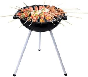 Here is the generated meta description:

"Upgrade your outdoor dining with this BBQ Grill, perfect for camping and dinner parties. Compact design 47*54*70cm."