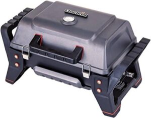 Portable and powerful BBQ grill with TRU-Infrared technology, ideal for outdoor cooking on-the-go. Compact design fits in a carry bag, perfect for camping trips or backyard gatherings.