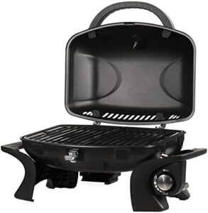 Master the art of outdoor cooking with this portable gas BBQ featuring automatic ignition and steel body. Enjoy effortless grilling on-the-go!