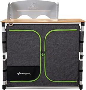 Discover the ultimate outdoor cooking companion! SylvanSport's Camp Kitchen features 3-compartment design for organized meal prep, easy clean up and camping essentials. Perfect for glamping, campsites, tailgates & BBQs. Dine-O-Mite Small Version, great value for money.