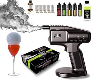 Discover the ultimate smoke infuser gun set for your kitchen, featuring bubble fluid, essential oil, and smoked sponge core. Perfect for cocktails and DIY tools.